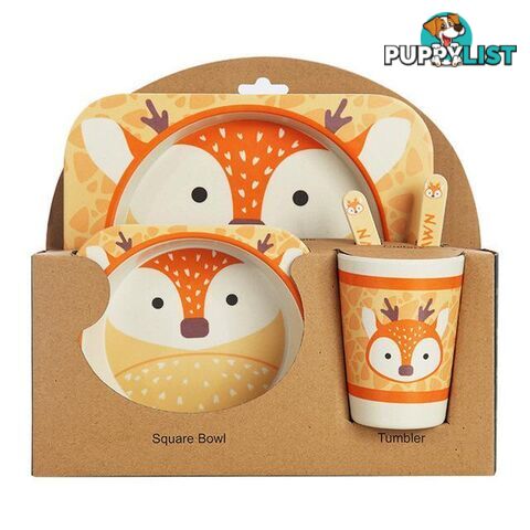 Kids Feeding Set Bamboo Fiber Deer - 801065