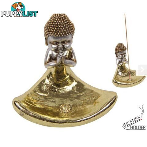 Gold Buddha Incense Holder 10cm - 9319844604314