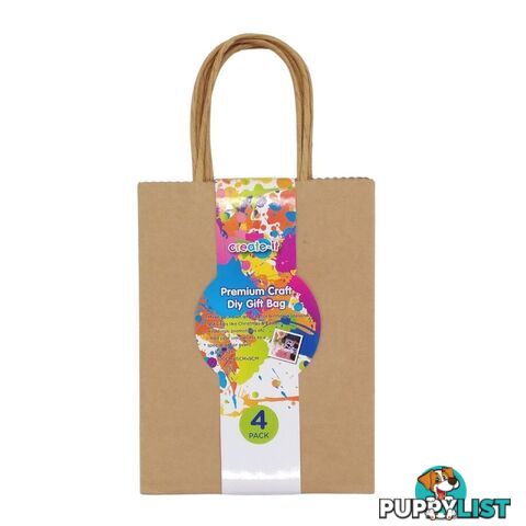 4PK Craft DIY Gift Bags 20x15x9cm - 9332625019787