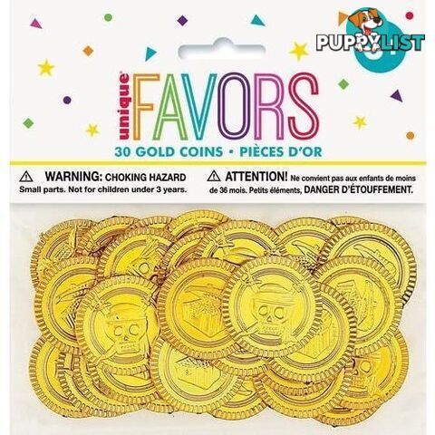 30 Treasure Gold Coins - 011179847761