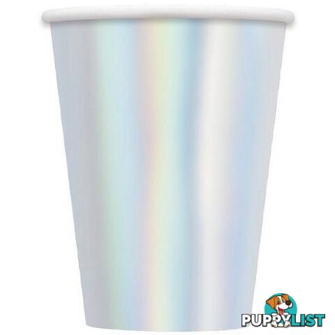 Iridescent Foil 8 x 355ml (12oz) Paper Cups - 011179539369