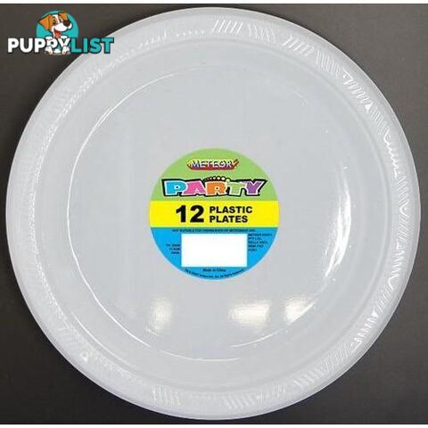 Bright White 12 x 18cm (7) Plastic Plates - 9311965321316