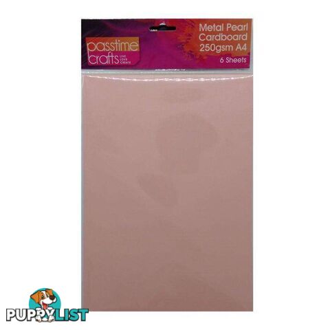 Metal Pearl Cardboard 250gsm A4 Pink 6 Pieces - 800300