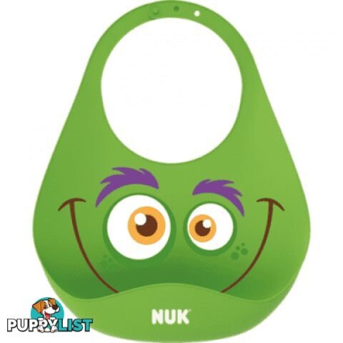 NUK Flexi Silicone Bib Green - 800039