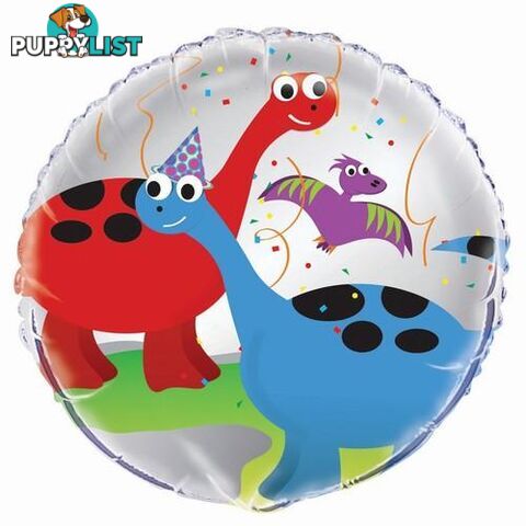 Dinosaur Party 45cm (18) Foil Balloon Packaged - 011179566990