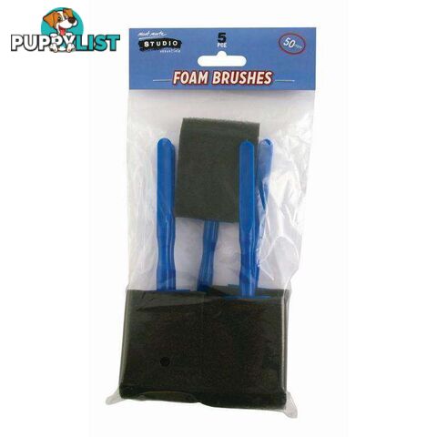 Mont Marte Foam Hobby Brush 50mm Poly Bag 5pcs - 9328577021527