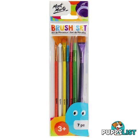 Mont Marte Kids Brush Set 7pcs - 9328577039232