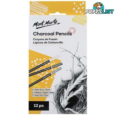 Signature Charcoal Pencils 12pce - 9328577009525