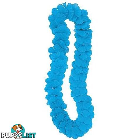 Luau Flower Lei -106cm 42 - Teal Blue - 011179191390