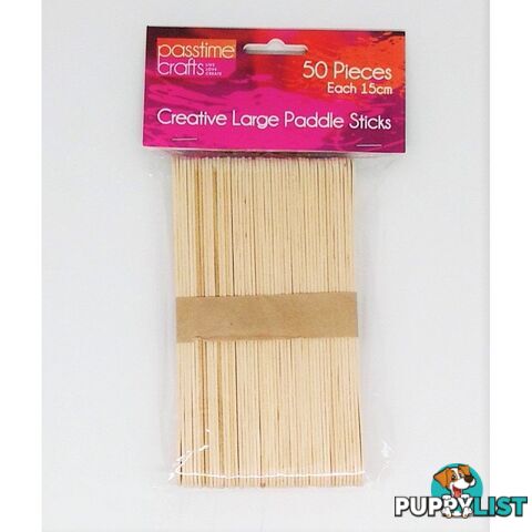 Wood Jumbo Sticks Natural 15cm 50 Pack - 9348291003012