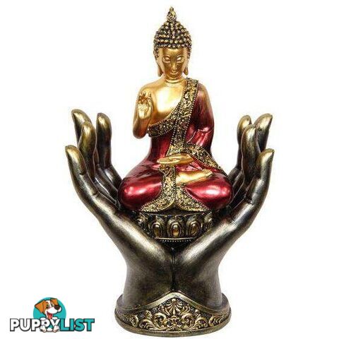 Buddha in Supporting Hand Statue 28cm - 9319844607889