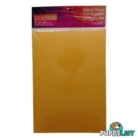 Metal Pearl Cardboard 250gsm A4 Orange 6 Pieces - 800297