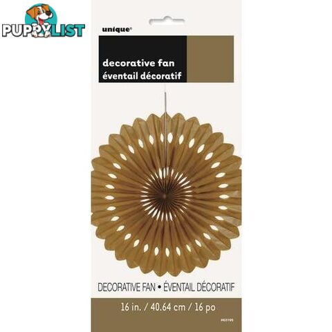 Decorative Fan Gold 40cm (16) - 011179631957