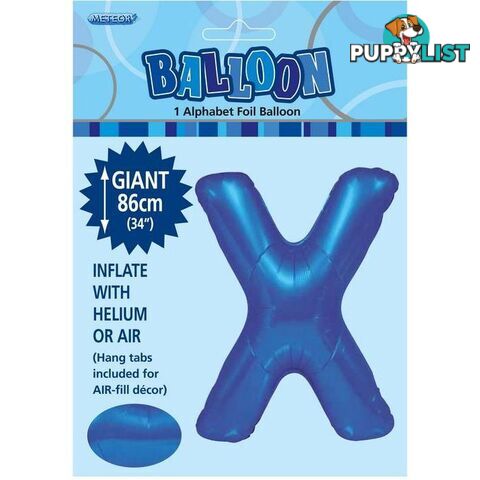 Royal Blue x Alphabet Foil Balloon 86cm (34) - 9311965483939