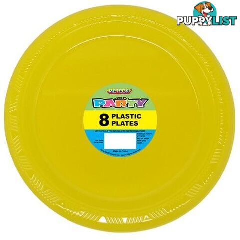 Sunflower Yellow 8 x 23cm (9) Plastic Plates - 9311965320029