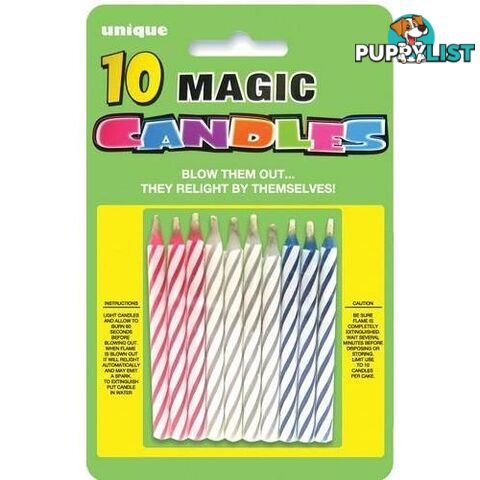 10 Magic Spiral Candles - Multi - 011179980536