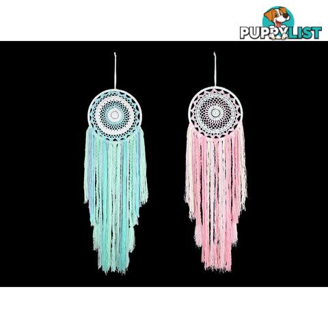 Crochet Dream Catcher with Braids 2 Assorted 27cm - 9319844593274