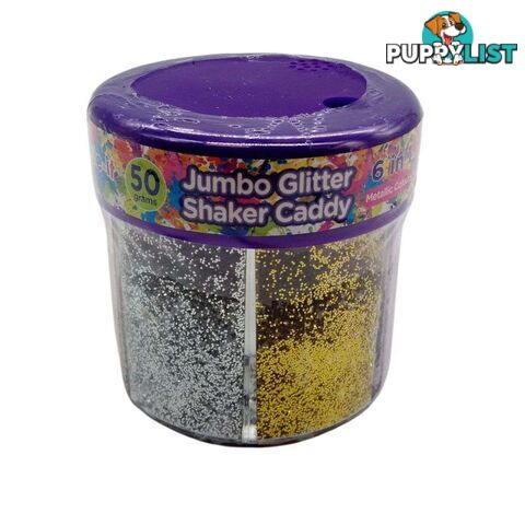 Jumbo 6 in 1 Craft Glitter Shaker Metallic Series - 9332625042334