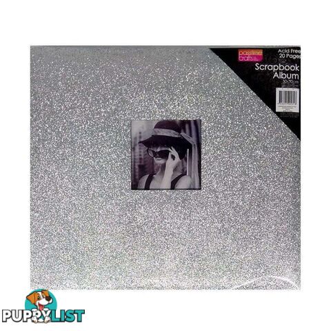 Scrapbook Album Glitter Silver 30x30cm 20 Pages - 800351