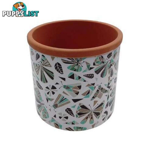 Large Pot Mosaic Range 16x14cm Geometric Insects Design - 801052