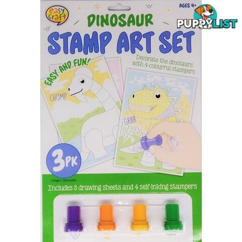 Stamp Art Kit 3Pk Assorted 4 Designs - 800678