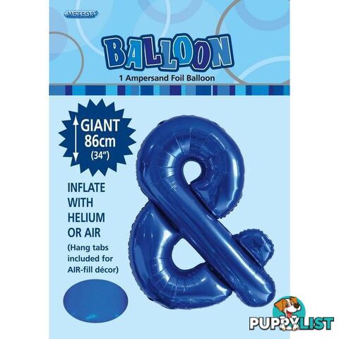 Royal Blue & Alphabet Foil Balloon 86cm (34) - 9311965483960