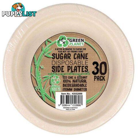 Eco Biodegradable Disposable Plate 17cm Pk30 - 9328644052898