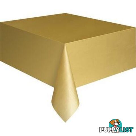 Gold Unique Plastic Tablecover Rectangle 137cm x 274cm (54 x 108) - 011179050840