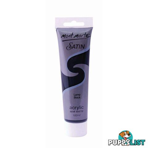 Satin Acrylic 100ml - Lamp Black - 9328577007255