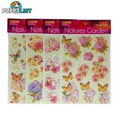 Natures Garden Assorted Butterfly Stickers Pack of 4 - 900008