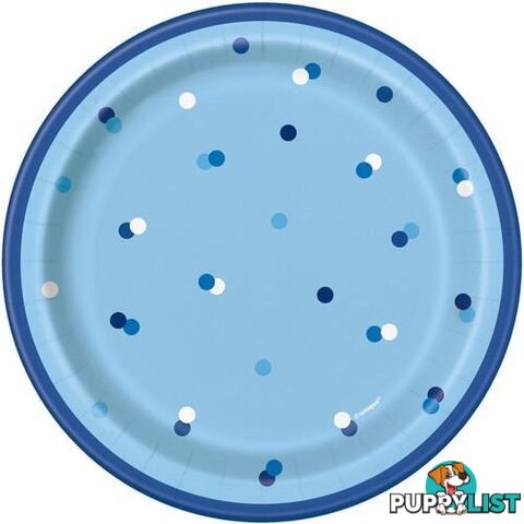 Blue 8 x 18cm (7) Paper Plates - 011179835942