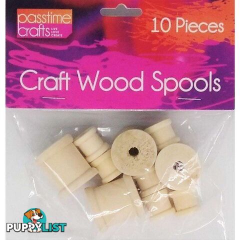 Craft Wood Spools Assorted Sizes 10 pcs - 9348291003128