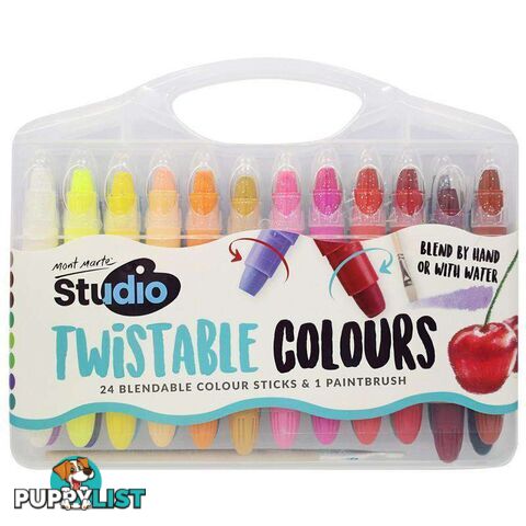 Mont Marte Studio Twistable Colours in Case 25pcs - 9328577031007