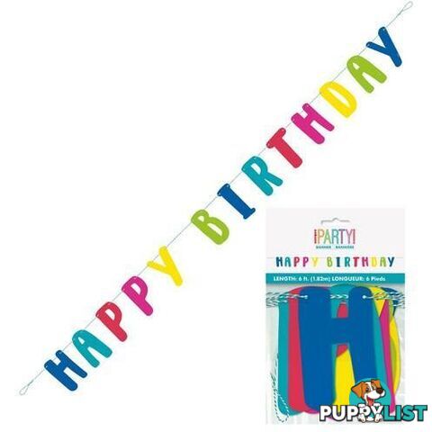 Llama Birthday Happy Birthday Letter Banner 1.8m (6) - 011179732296