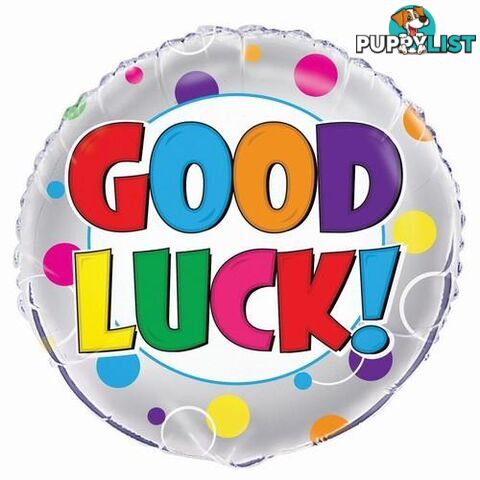 Dots Good Luck 45cm (18) Foil Balloon Packaged - 011179566532