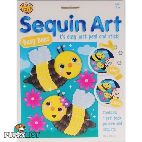 Sequin Art Craft Kit Assorted 4 Designs - 800711