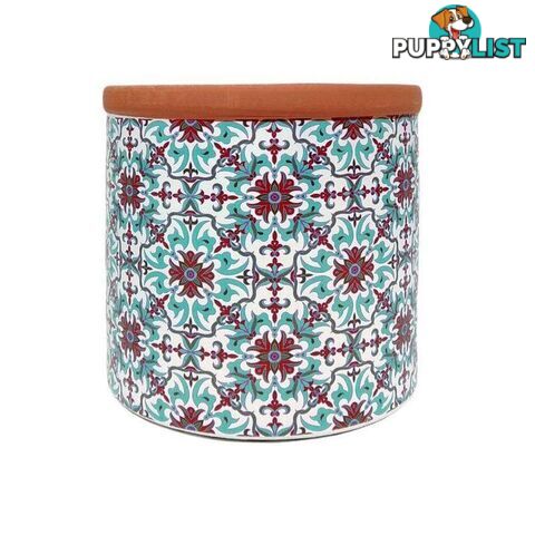 Mosaic Terracotta Flower Design Pot - 800367