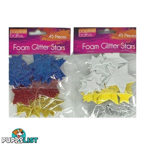 Foam Glitter Stars Pack of 2 - 900030