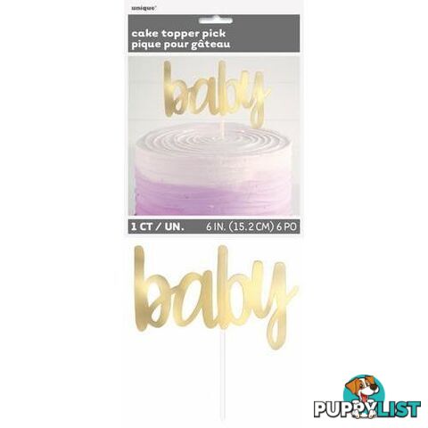 Cake Topper Gold Foil Baby 152cm 6 - 011179909032