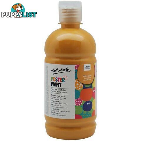 Poster Paint 500ml (16.91oz) - Yellow Ochre - 9328577038693