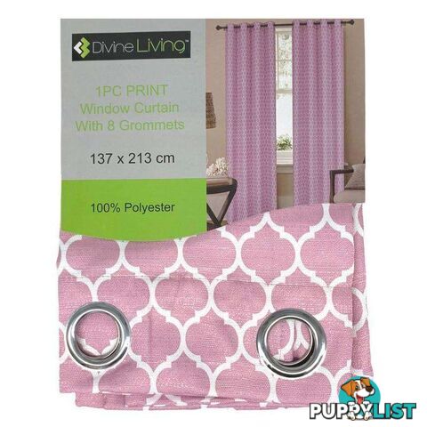 Divine Living Curtain Pink Design - 800144