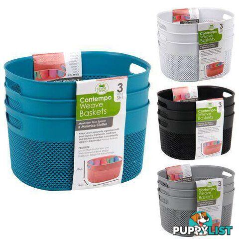 Contempo Basket 8L 3Pk - 9328644053550