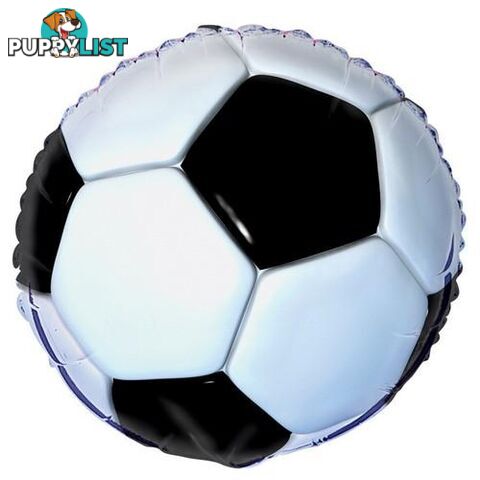 3D Soccer 45cm (18) Foil Balloon Packaged - 011179273188