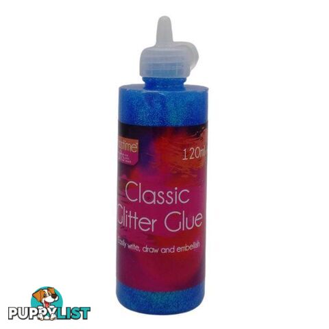 Neon Glitter Glue Blue 120ml - 800295