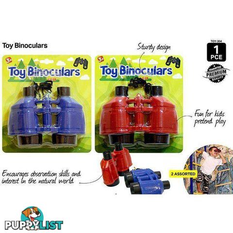 Toy Binoculars 3 Asst Colours - 9315892263909