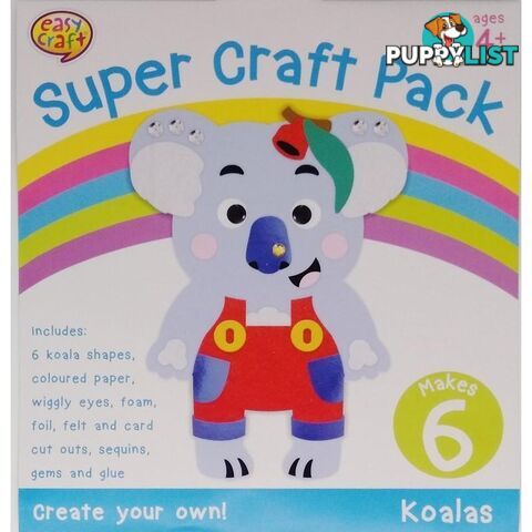 Super Craft Kit 6Pk 4 Assorted Designs - 800684