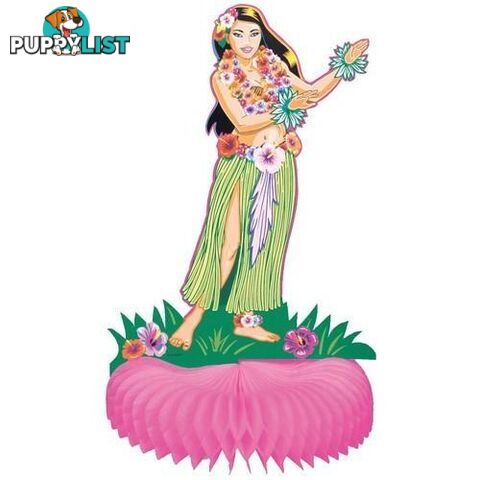 Luau Hula Girl Honeycomb Centrepiece 231cm x 383cm 91 x 151 - 011179191697