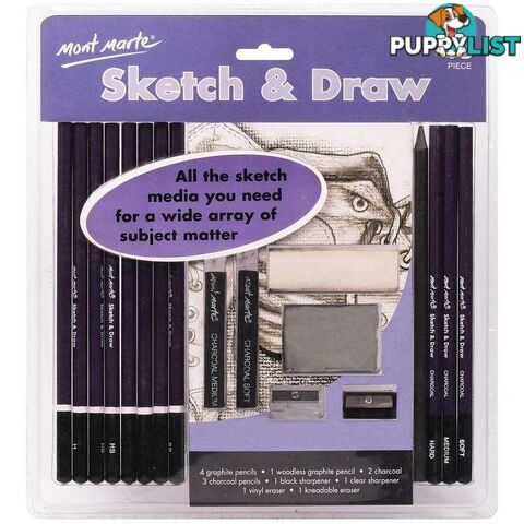 Sketch & Draw Set 18pce - 9328577012235