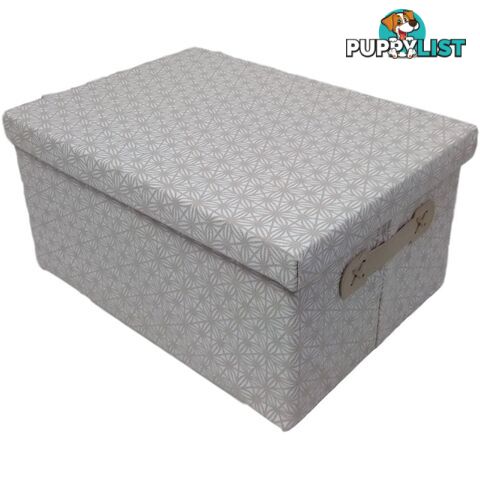 Fabric Storage Box with Lid & Handle Med 36x26x18cm - 800867