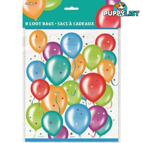 Balloon Birthday 8 Loot Bags - 011179422180